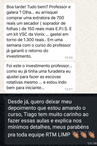 Depoimento de aluno